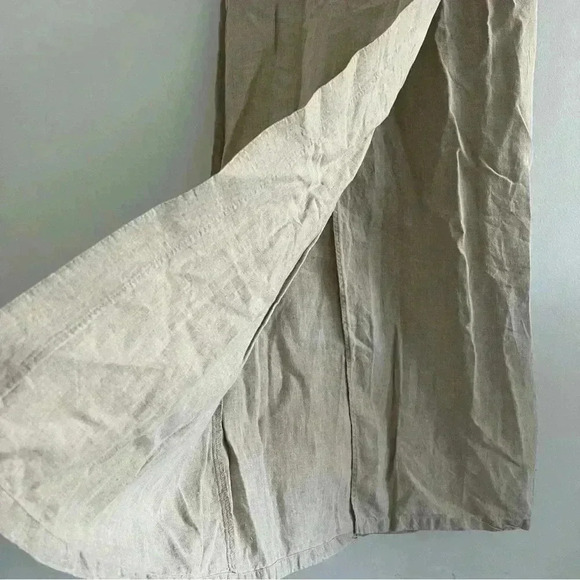 Liz Claiborne Maxi Linen Skirt Oatmeal Color Sz 6 - Picture 4 of 7